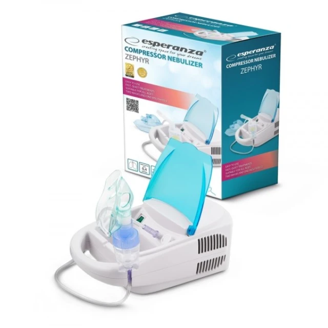 Інгалятор компресорний Esperanza Zephyr ECN002 White-Blue (5901299914946)