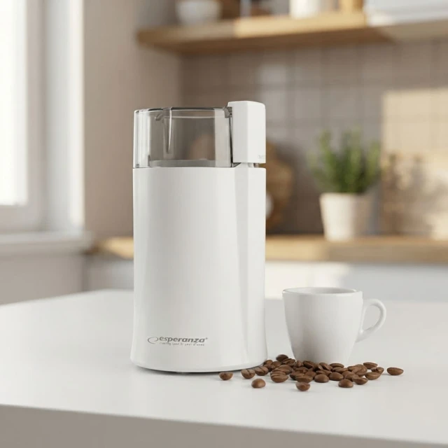 Кавомолка ножова Esperanza Espresso EKC001W 160 Вт White (5901299915158)