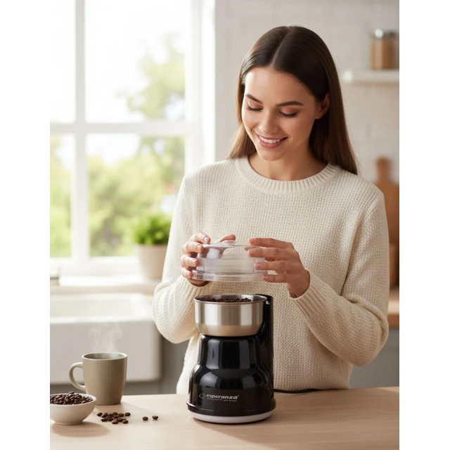 Кавомолка ножова Esperanza Lungo EKC002K 160 Вт Black (5901299915172)