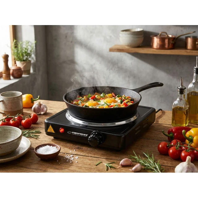 Електроплитка Esperanza Pinatubo EKH002K 1 конфорка Black (5901299917442)