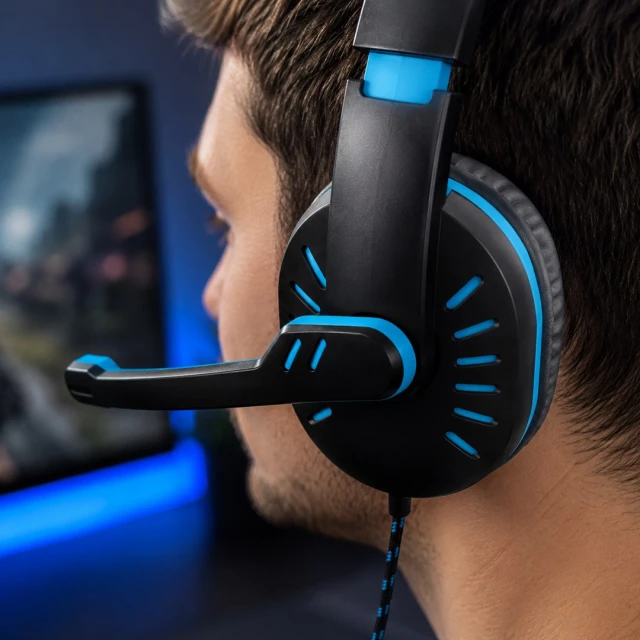 Наушники Esperanza Crow EGH330B игровые Blue (5901299928936)