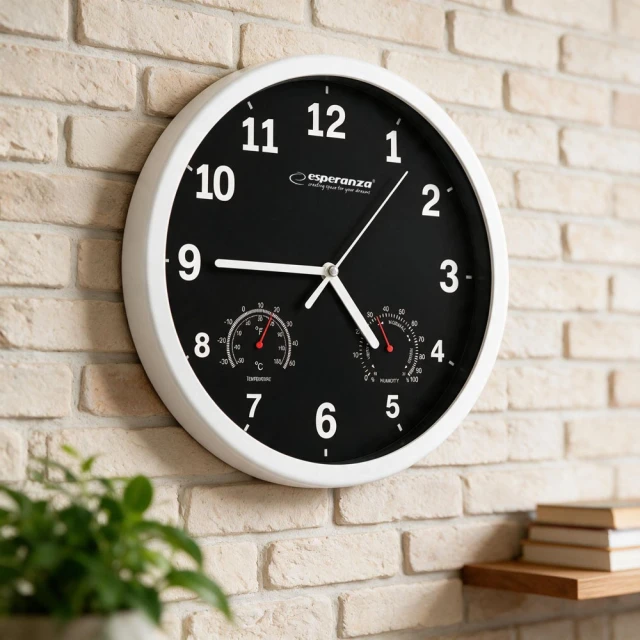 Годинник настінний Esperanza LYON EHC016K Black (5901299930069)