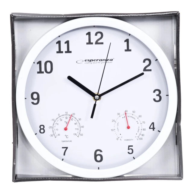 Годинник настінний Esperanza LYON EHC016W White (5901299930083)
