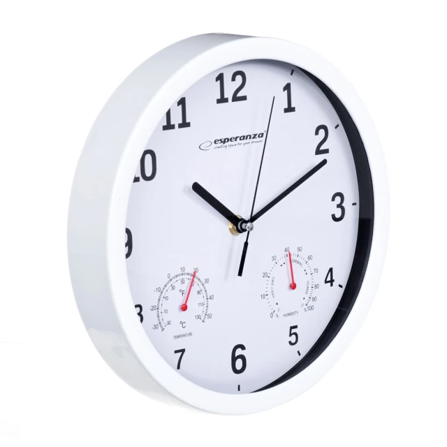 Годинник настінний Esperanza LYON EHC016W White (5901299930083)