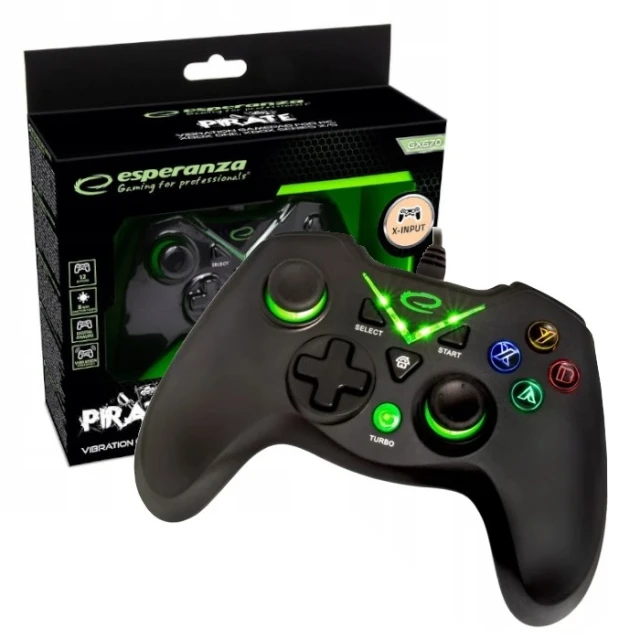 Геймпад Esperanza Pirate EGG114K PC/Xbox One/Xbox Series X/S (5901299946817)