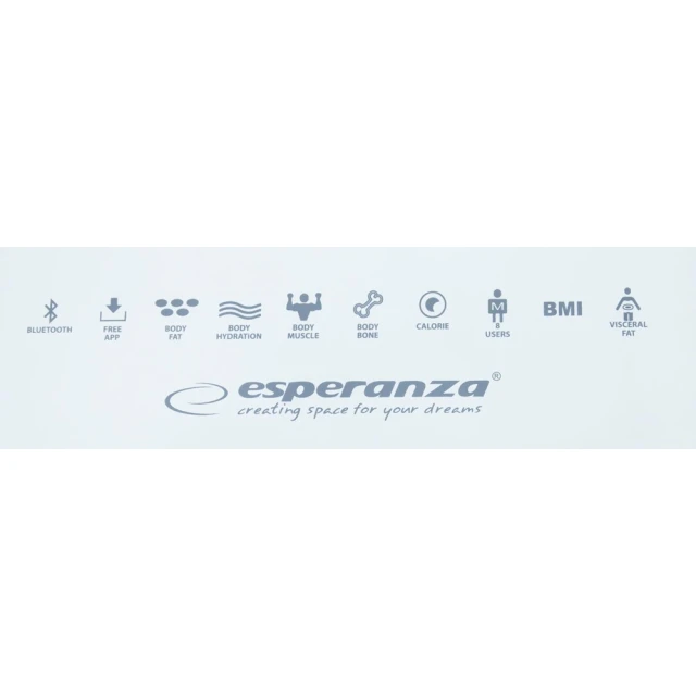 Ваги підлогові Esperanza B.FIT EBS016W Bluetooth White (5901299954089)