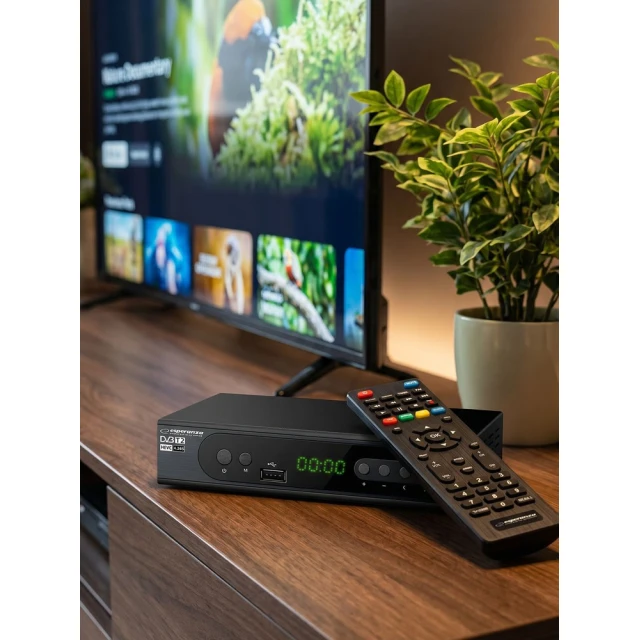 Цифровий тюнер Esperanza DVB-T2 H.265/HEVC EV106R (5901299957776)