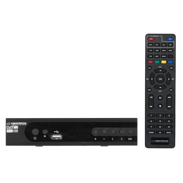 Цифровий тюнер Esperanza DVB-T2 H.265/HEVC EV106P (5901299957790)