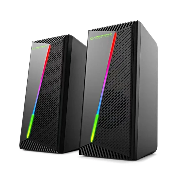 Акустична система Esperanza Nortec EGS106 2.0 USB LED Rainbow (5901299958551)