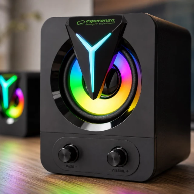 Акустична система Esperanza Soprano 2.1 USB LED Rainbow (5901299958575)