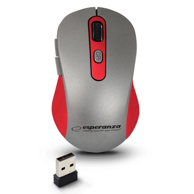 Мышь Esperanza Adara EM131R беспроводная 2.4 GHz Red (5901299959350)