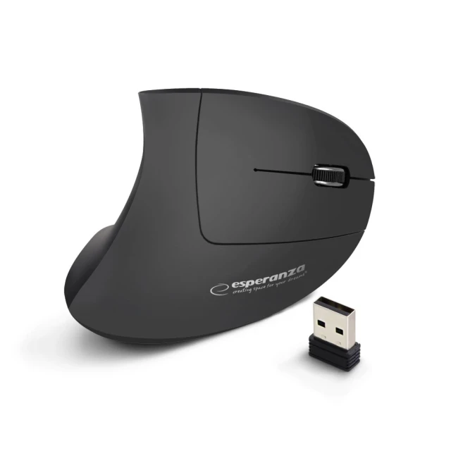 Миша Esperanza Corvus EM133 вертикальна бездротова 2.4 GHz (5901299959367)