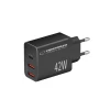 Мережевий зарядний пристрій Esperanza EZC106K 42 Вт USB-C PD 30 Вт + 2x USB-A 12 Вт Black (5901299960585)