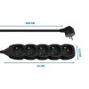 Сетевой удлинитель Esperanza ELK208K 5 розеток 3 м Black (5901299961681)