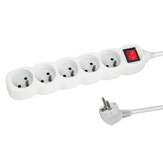 Мережевий подовжувач Esperanza ELK215W 5 розеток з вимикачем 3 м White (5901299961711)