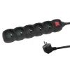 Мережевий подовжувач Esperanza ELK215K 5 розеток з вимикачем 3 м Black (5901299961728)