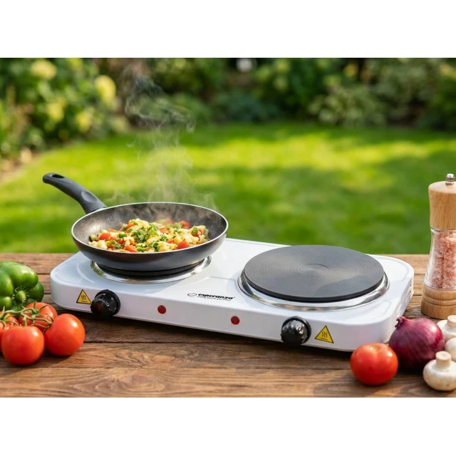 Електроплитка Esperanza Yellowstone 1500W + 1000W EKH014W White (5901299964699)