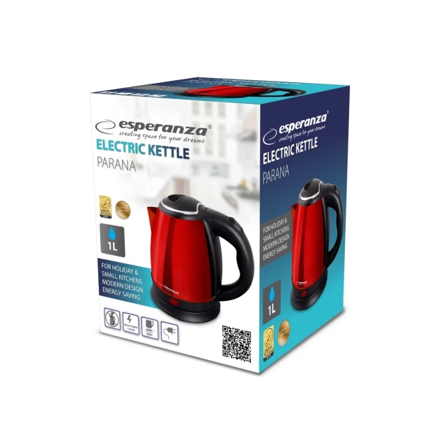 Електрочайник Esperanza Parana EKK128R 1 л Red (5901299966488)
