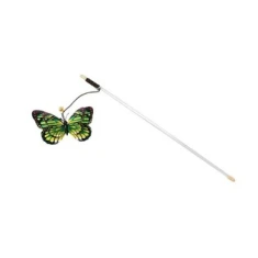 Іграшка для котів Yarro вудочка із зеленим метеликом 40/50/11 см Green (5901436102038)