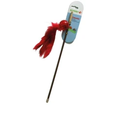 Игрушка для кошек Yarro удочка с плюшевым мячиком и мехом 40/40/20 см (5901436102236)