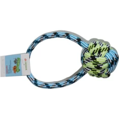 Игрушка для собак Yarro Мяч из веревки с ручкой 27 см Green/Blue (5901436103158)