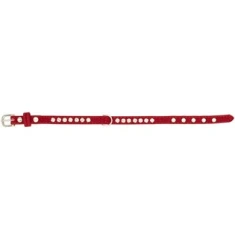 Ошейник для собак Yarro бархатный с кристаллами 1 x 28 см Red (5901436114185)