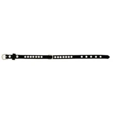 Ошейник для собак Yarro бархатный с кристаллами 1x28 см Black (5901436114192)