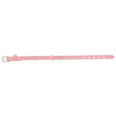 Ошейник для собак Yarro бархатный с кристаллами 1 x 28 см Pink (5901436114208)