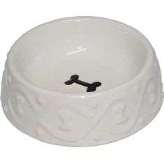 Миска для собак Yarro Classic керамічна 16x5 см White (5901436127109)