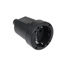 Розетка типу німецька 16A/250V Kemot Black (URZ3176)