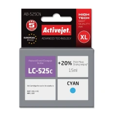 Картридж ActiveJet AB-525CN для Brother LC525C Cyan 15 мл (5901443097174)