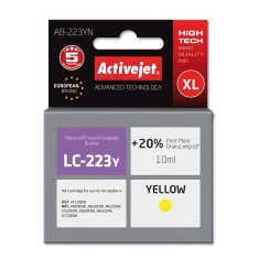 Картридж ActiveJet AB-223YN для Brother LC223Y Yellow 10 мл (5901443098621)