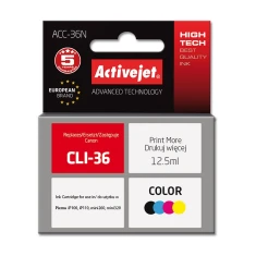 Картридж ActiveJet ACC-36N для Canon CLI-36 Color 12,5 мл (5901443106845)
