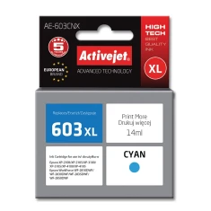 Картридж ActiveJet AE-603CNX для Epson 603XL T03A24 Cyan 14 мл (5901443112587)
