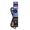 Сетевой фильтр ActiveJet Combo 3 гнезда 10 А 2300 Вт 3 м Black (5901443115595)