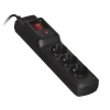 Сетевой фильтр ActiveJet Combo 3 гнезда 10 А 2300 Вт 3 м Black (5901443115595)
