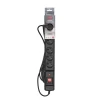 Мережевий фільтр ActiveJet Combo 6 гнізд 10 А 2300 Вт 3 м Black (5901443115618)