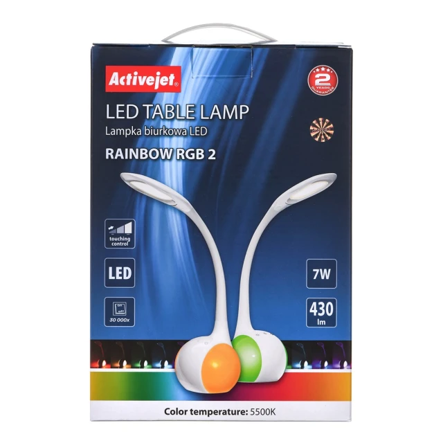 Настольная лампа ActiveJet LED AJE-RAINBOW RGB 2 (5901443390879)