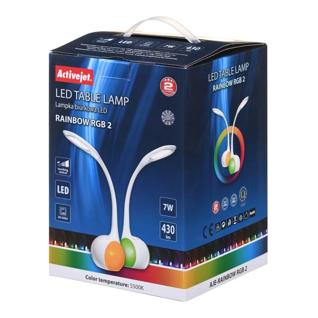 Настольная лампа ActiveJet LED AJE-RAINBOW RGB 2 (5901443390879)