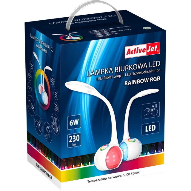 Настольная лампа ActiveJet LED AJE-RAINBOW RGB 2 (5901443390879)