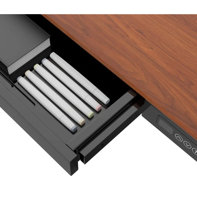 Стіл з електричним регулюванням висоти ActiveJet ET119S 120x60 см Black/Walnut (5901443392514)