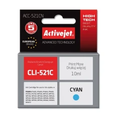 Картридж ActiveJet ACC-521CN для Canon CLI-521C Cyan 10 мл (5901452126056)