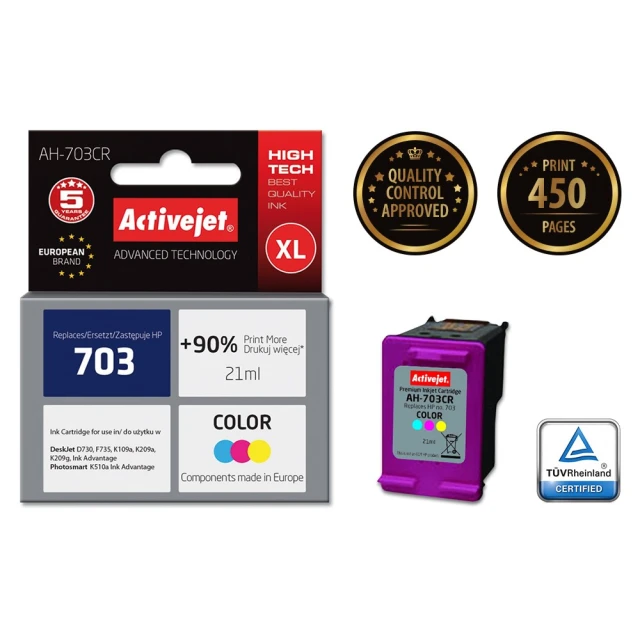 Картридж ActiveJet AH-703CR для HP 703 CD888AE Color 21 мл (5901452128234)