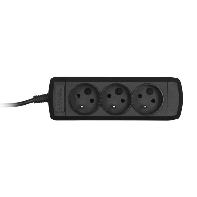 Подовжувач ActiveJet 3GNU 3 розетки 3 м Black (5901452158019)
