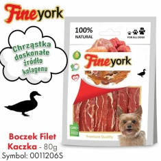 Ласощі для собак Prozoo Fine York м'які філе з качки з беконом 80 г (5901592159020)