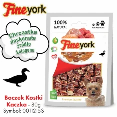 Ласощі для собак Prozoo Fine York м'які кубики з качки з беконом 80 г (5901592159051)
