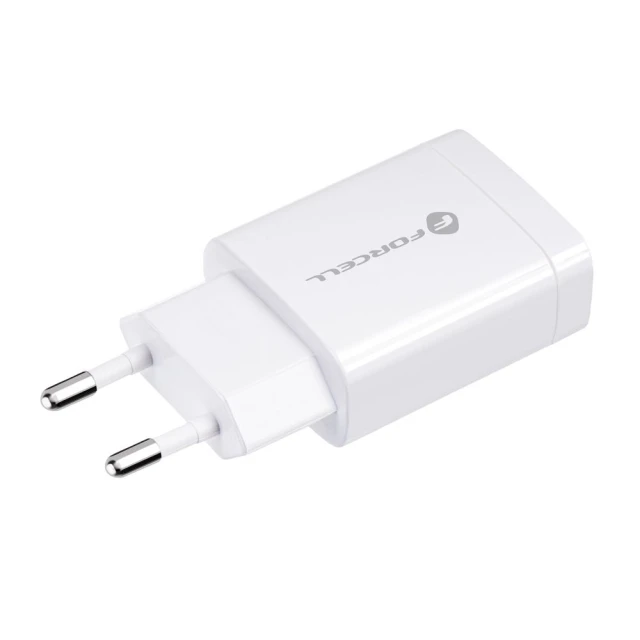 Мережевий зарядний пристрій Forcell F-Energy USB A QC3.0 2.4A 18W White (5901737337337)