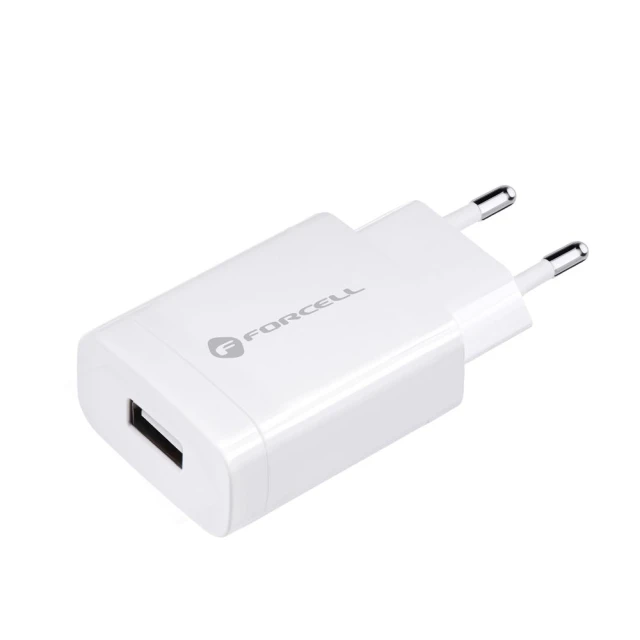 Мережевий зарядний пристрій Forcell F-Energy USB A QC3.0 2.4A 18W White (5901737337337)