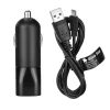 Автомобільний зарядний пристрій Blue Star USB A 2A + кабель USB A to Micro USB Black (5901737411570)