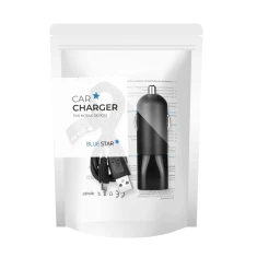 Автомобільний зарядний пристрій Blue Star USB A 2A + кабель USB A to Micro USB Black (5901737411570)